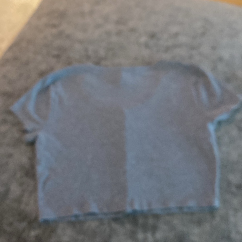 Full Tilt/Pac Sun size XL ribbed cropped button up gray top. {230} - Picture 2 of 8